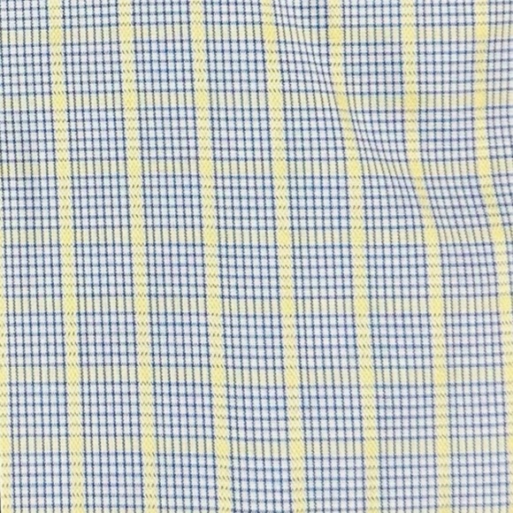 Pronto Uomo Men’s Dress Shirt Modern Fit 17 34/35 Blue Yellow Plaid NWT - Picture 4 of 5